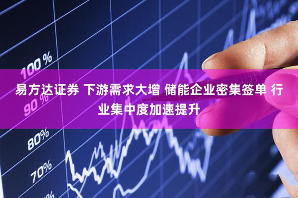 易方达证券 下游需求大增 储能企业密集签单 行业集中度加速提升