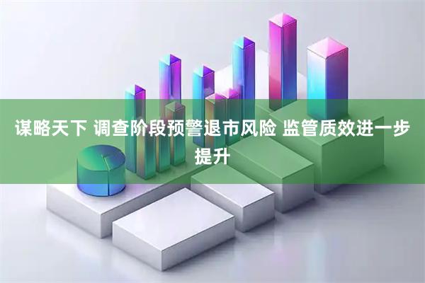 谋略天下 调查阶段预警退市风险 监管质效进一步提升